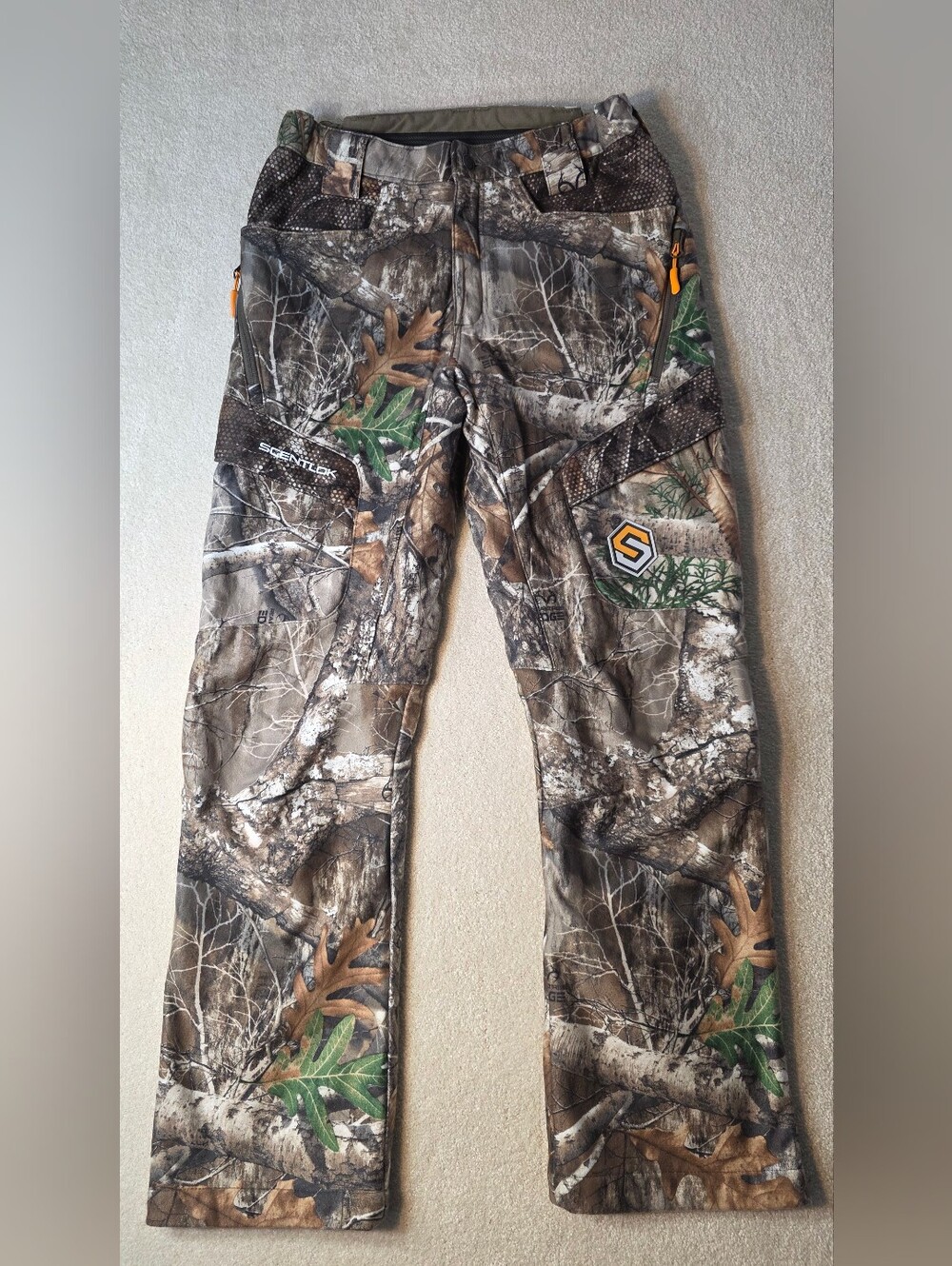 ScentLok Realtree Edge Camo Lined Hundo Full Season Taktix Pants Cargo Youth S